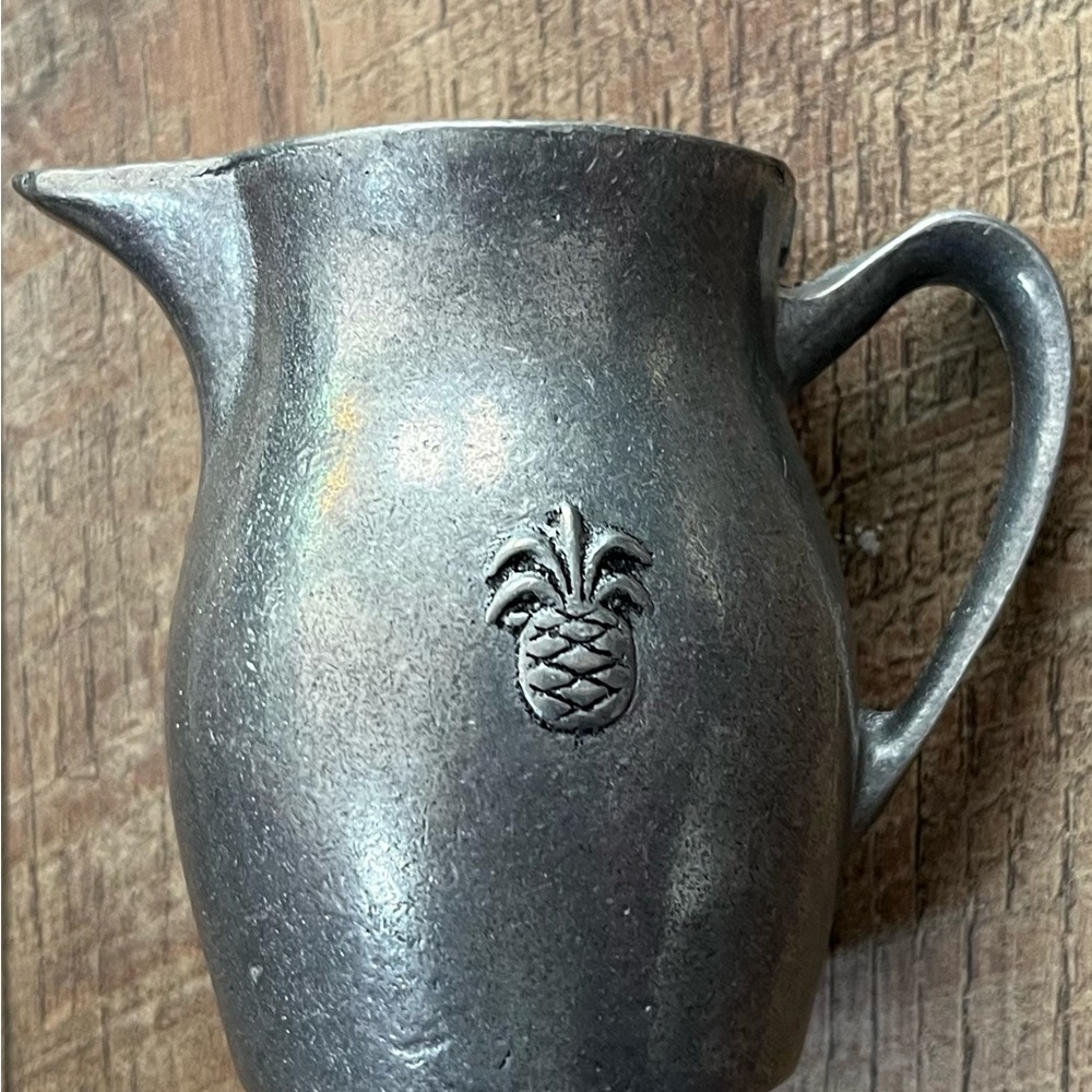 Carson Pewter Coffee Creamer Pitcher with Pineapple Design Small